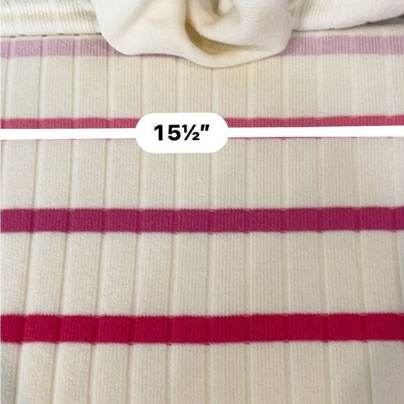 Talbots cream colored turtleneck sweater w multicolored stripes & button detail - Picture 3 of 9